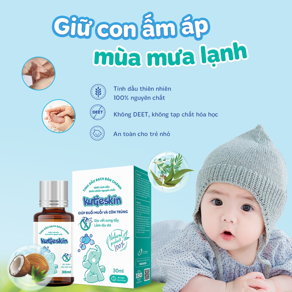[✨MUA 1 TẶNG 2 QUÀ] Tinh Dầu Kutieskin 30ml/5ml Cho Bé Giúp Giữ Ấm Cơ Thể Đuổi Muỗi Làm Lành Vết Cắn
