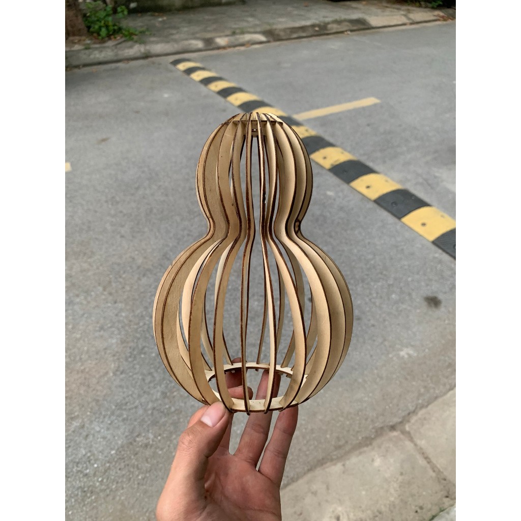 Đèn gỗ hồ lô, đèn gỗ trang trí nhà cửa