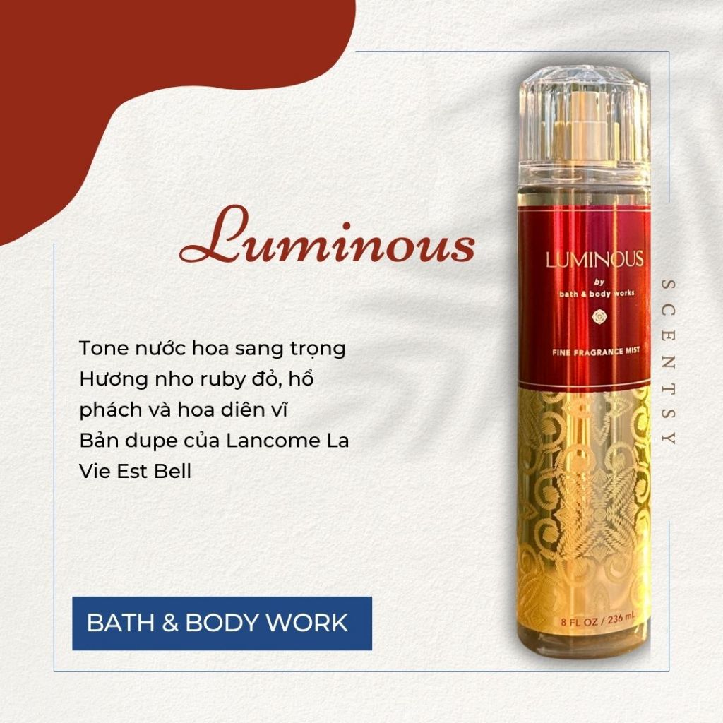 Body mist xịt thơm LUMINOUS - [FULL SIZE] | Shopee Việt Nam