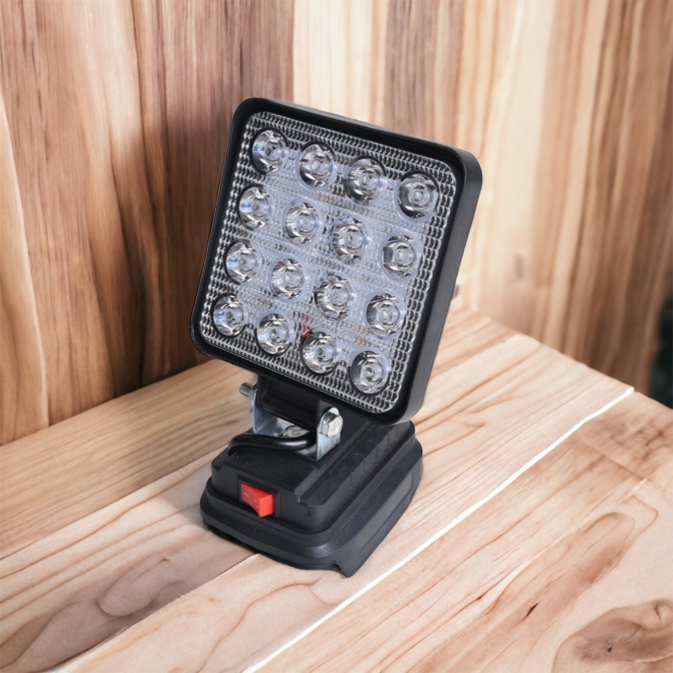 Thân Đèn pha LED 16 Bóng sử dụng Pin chung chân Pin MAKITA Thông dụng