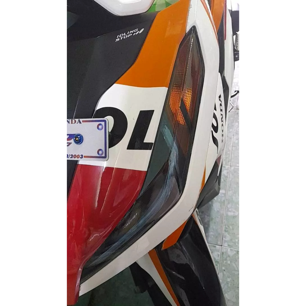 Demi [V3] dán đèn xe Vario đời 2018 đến 2023. Decal cao cấp chống nước, không bay màu
