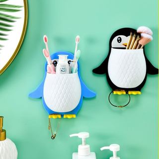 Kệ bàn chải dán tường nhà tắm đa năng,Kệ dán tường hình chim cánh cụt