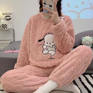 B01 Bộ Ngủ Lông Cún Con Xoắn,Lông Dày Dặn Mềm Mại,Siêu Ấm Phương Linh Underwear