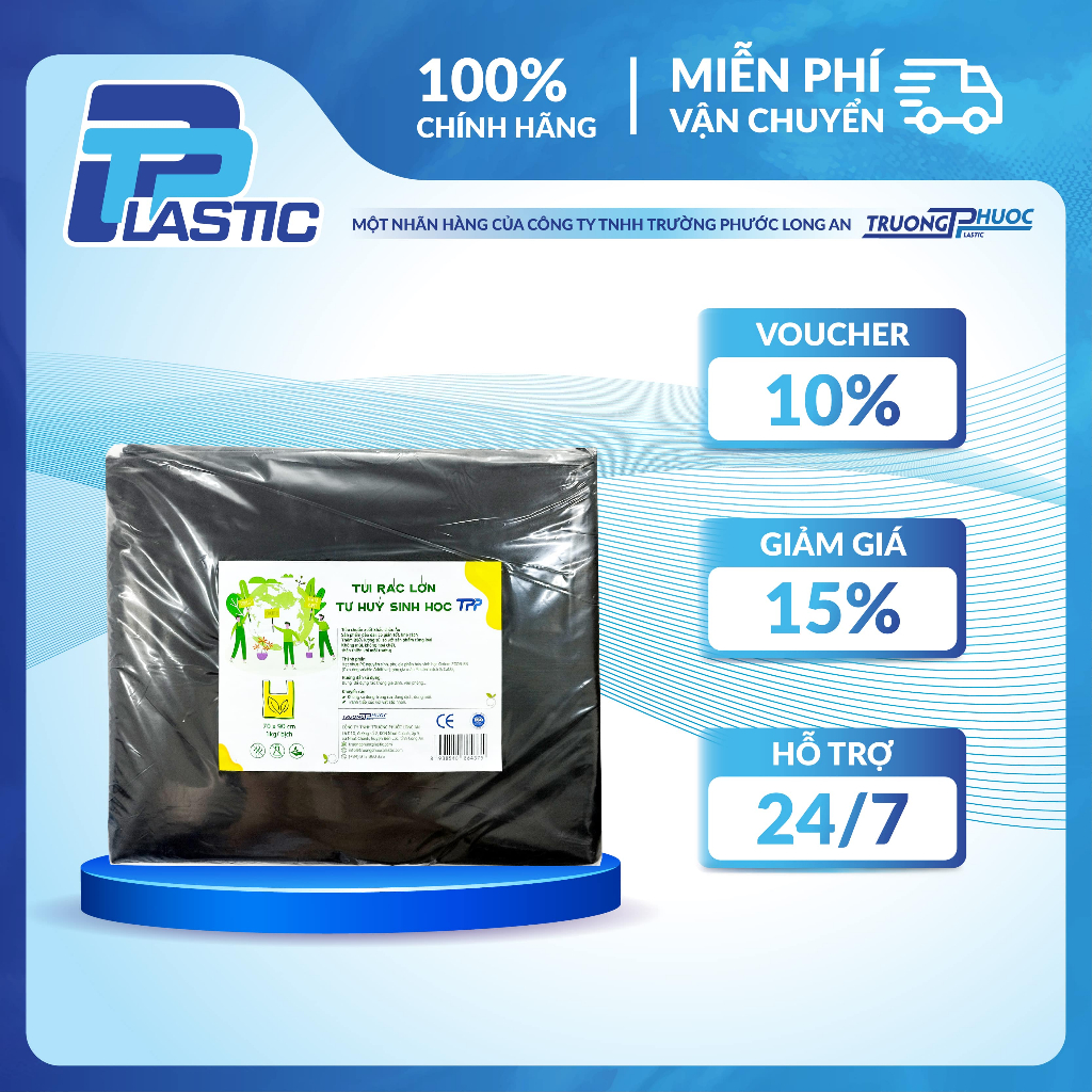 Túi PP Nhựa - Túi Rác JUMBO Cỡ Lớn (70x90cm) TP Plastic Dùng Cho Thùng ...