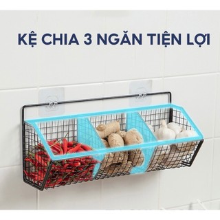 Kệ Đựng Hành Tỏi Gắn Tường Bằng Thép Sơn Tĩnh Điện - Tiện Lợi Cho Nhà Bếp, Tặng Kèm Miếng Dán