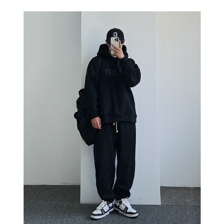 Bộ Nỉ Thể Thao Hoodie Phối Chữ ZETOMY Sành Điệu, Chất Liệu Nỉ Ngoại Mềm Mịn Thấm Hút Mồ Hôi Cực Tốt