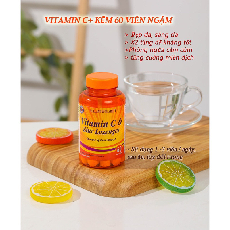 [3/24 ] Viên uống tăng sức đề kháng Holland and Barrett Vitamin C