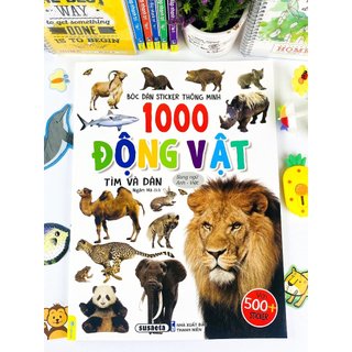 Sách - Bóc Dán Sticker Thông Minh 1000 Động Vật - Tìm Và Dán (Song Ngữ Anh Việt) - ndbooks