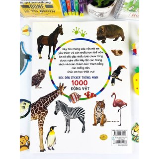 Sách - Bóc Dán Sticker Thông Minh 1000 Động Vật - Tìm Và Dán (Song Ngữ Anh Việt) - ndbooks