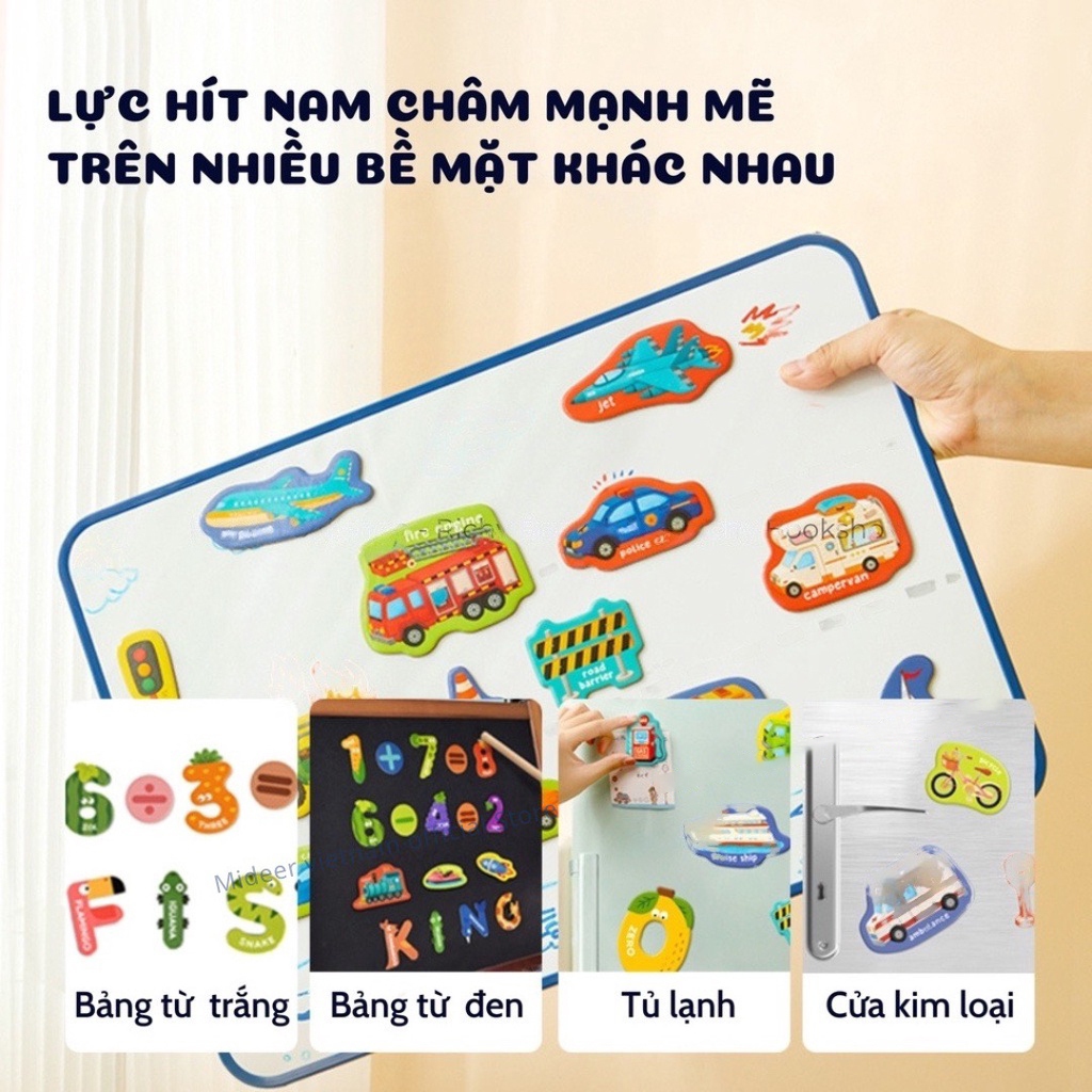 Chữ cái nam châm chữ số nam châm cho bé Mideer Letter Magnets - Number Magnets, Đồ chơi giáo dục cho bé 1 2 3