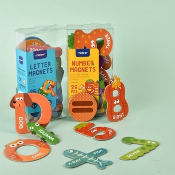 Chữ cái nam châm chữ số nam châm cho bé Mideer Letter Magnets - Number Magnets, Đồ chơi giáo dục cho bé 1 2 3