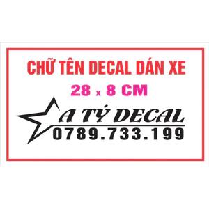 Chữ tên số điện thoại decal dán xe hơi