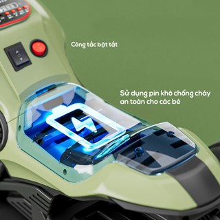 Xe Máy Điện Cho Bé Cao Cấp, Có Nhạc, Đèn Và Điều Khiển Từ Xa - Xe Motor Điện 3 Bánh Động Cơ 6v6 - Kết Nối Bluetooth