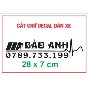 cắt chữ decal dán xe hơi , xe máy theo yêu cầu