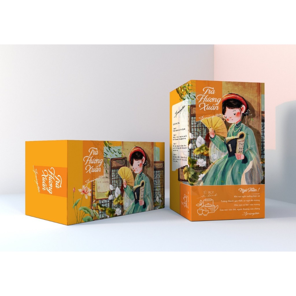 Vỏ Hộp Trà Hương Xuân, Spring tea để trang trí lẵng Tết 2024 | Shopee ...