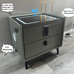 Tủ Đầu Giường Thông Minh, Táp Đầu Giường Có Sạc Không Dây, Đèn Led 3 Chế Độ Sáng, Khoá Bảo Mật Mã Số Hiện Đại — ảnh 4