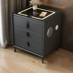 Tủ Đầu Giường, Táp Đầu Giường Đa Năng Có Đèn Led 3 Chế Độ Sáng, Sạc Điện Thoại Không Dây, Loa Bluetooth Và Khoá Vân Tay — ảnh 3