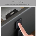 Tủ Đầu Giường, Táp Đầu Giường Đa Năng Có Đèn Led 3 Chế Độ Sáng, Sạc Điện Thoại Không Dây, Loa Bluetooth Và Khoá Vân Tay — ảnh 4