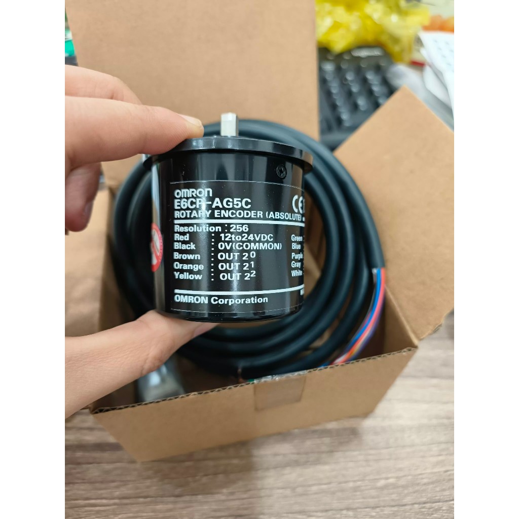 thumbnail image 2 of OMRON E6CP-AG5C Absolute Rotary Encoder – 256P/R, New In Box, Free Shipping 2 of 5