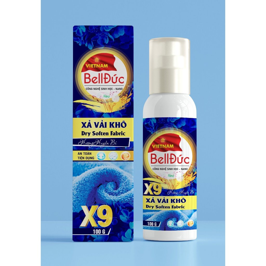 Xịt thơm quần áo xả vải khô Bell Đức 100ml lưu hương 48h chống nhắn làm mềm vải khử mùi hôi ẩm mốc
