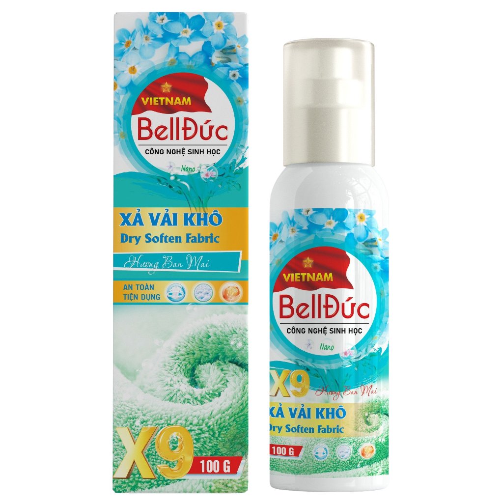 Xịt thơm quần áo xả vải khô Bell Đức 100ml lưu hương 48h chống nhắn làm mềm vải khử mùi hôi ẩm mốc