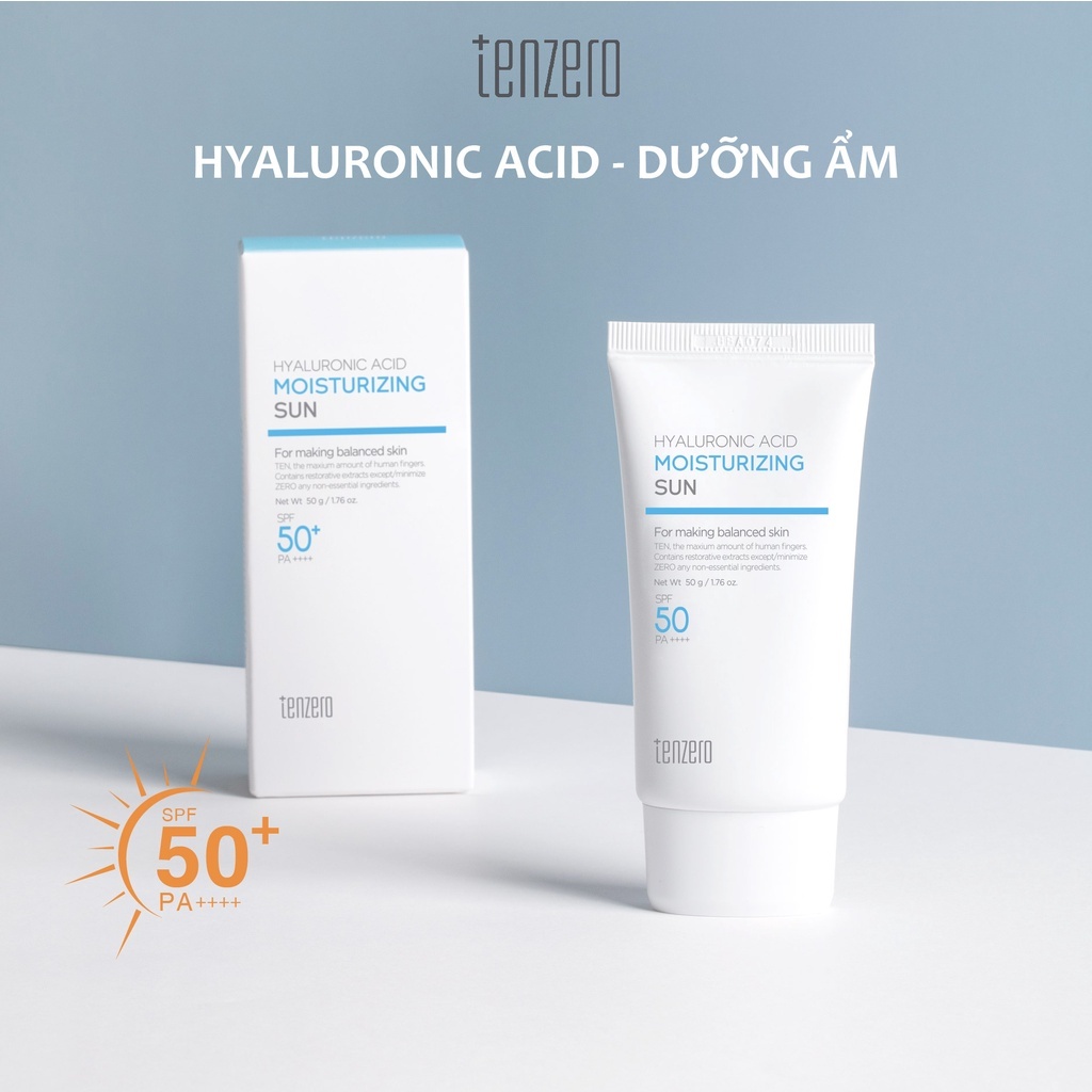(Tem phụ) Kem chống nắng Tenzero Hyaluronic Acid Moisturizing Sun 50g ...