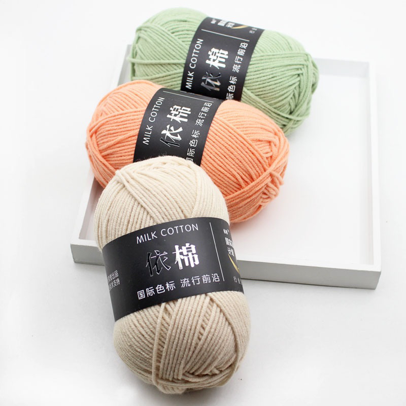 Set 10 cuộn, 50 cuộn len milk cotton 50g | Shopee Việt Nam