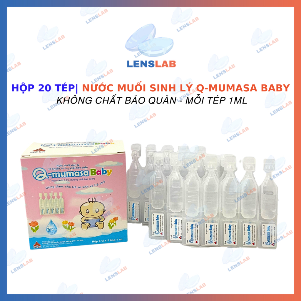 Nước muối sinh lý rửa mắt, mũi Q- Mumasa Baby không chất bảo quản cho bé