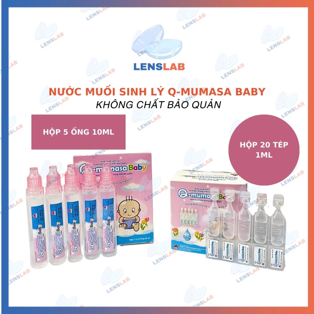 Nước muối sinh lý rửa mắt, mũi Q- Mumasa Baby không chất bảo quản cho bé