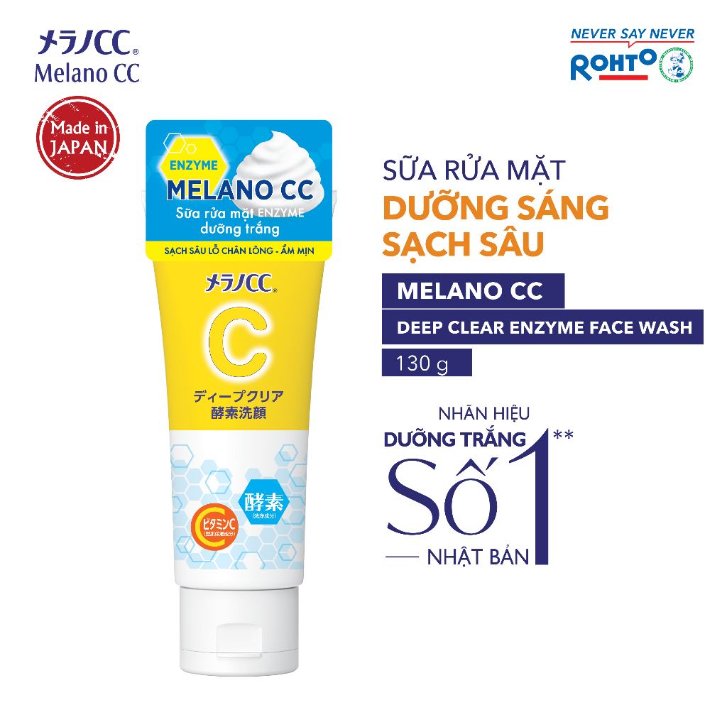 Ảnh Sữa rửa mặt dưỡng trắng Melano CC Deep Clear Enzyme Face Wash 130g 2