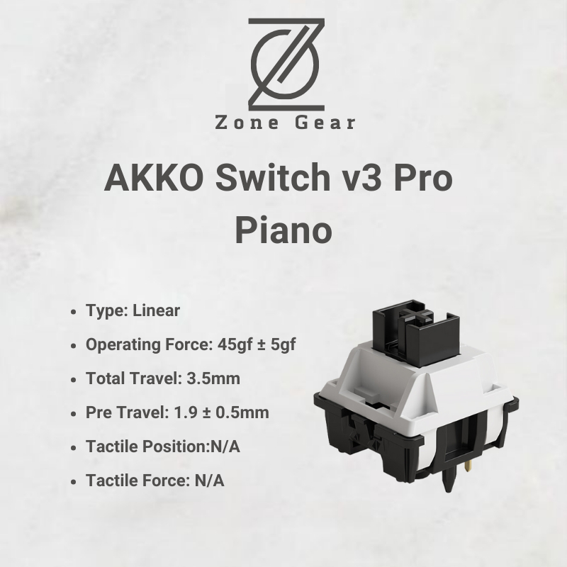 AKKO Switch V3 Pro 5 pin ( 45 switch ) - Cream Yellow - Cream Blue ...