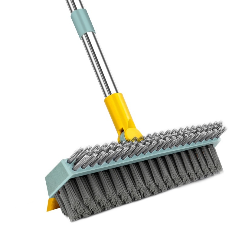 Chổi Chà Sàn Nhà Tắm Kết Hợp 3 IN 1 Gồm 2 Đầu Chải 1 Đầu Cạo Sạch Nước, Vệ Sinh Được Mọi Góc Nhà