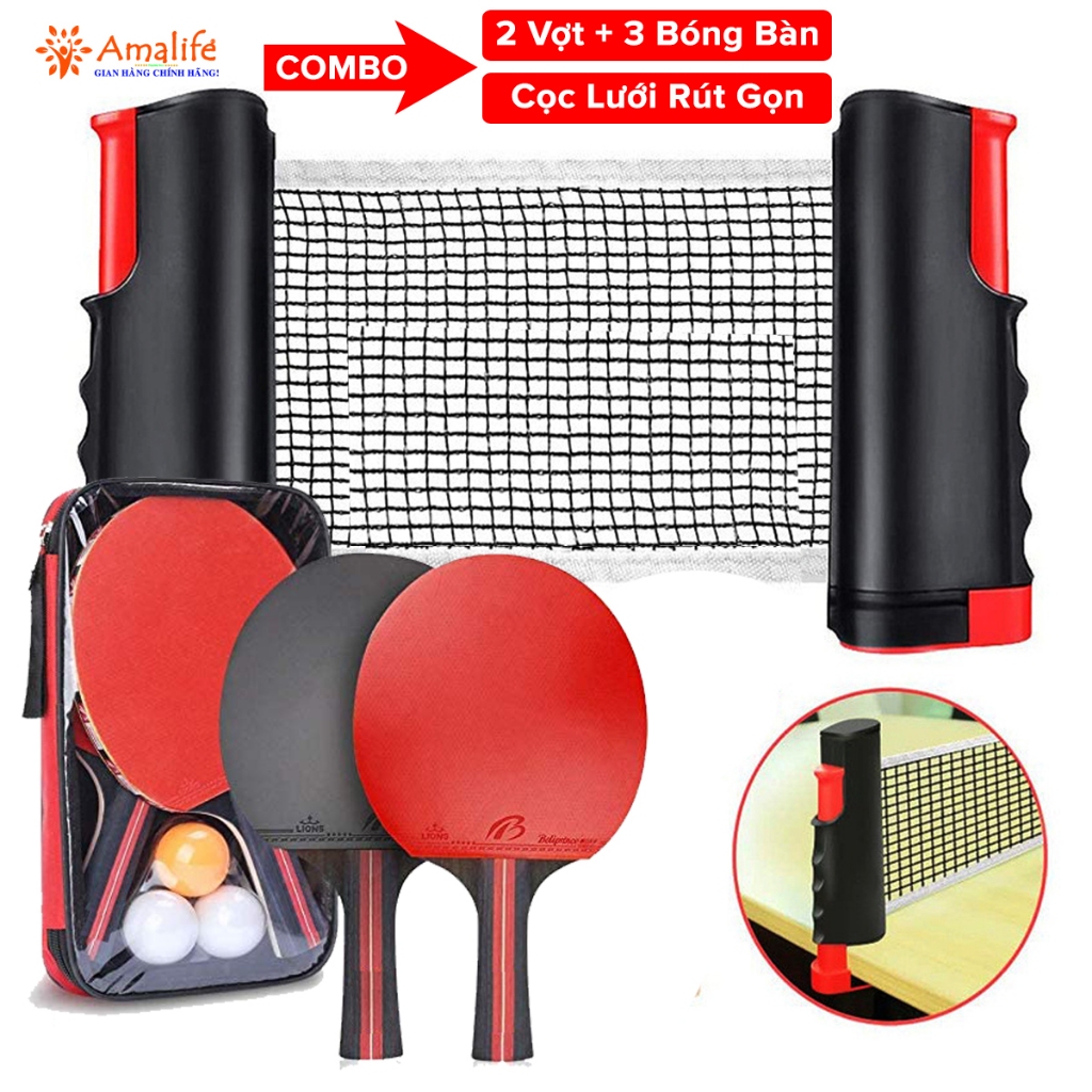 Đánh Giá Combo Vợt Bóng Bàn Amalife Kèm Lưới Rút Gọn 1.7m - Chơi Bóng Bàn Mọi Lúc Mọi Nơi!