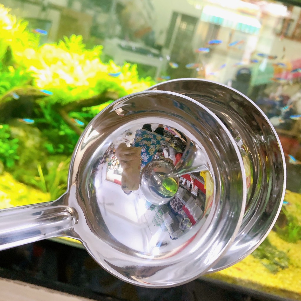 Vá múc nước lèo Cán Dài - loại lớn inox 304 có móc treo cao cấp - Vá Múc Canh Inox Có Móc Treo size 6cm đến 12cm