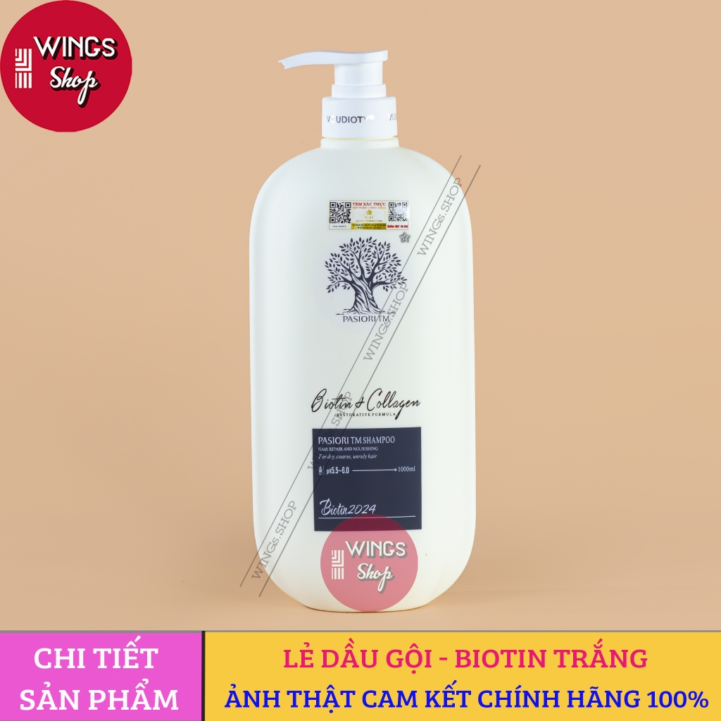 Dầu Gội, Xả Biotin Voudioty Trắng Giảm Rụng Tóc, Kích Mọc Tóc, Phục Hồi Tóc Khô Xơ 500ml-1000ml, (Mẫu Mới)