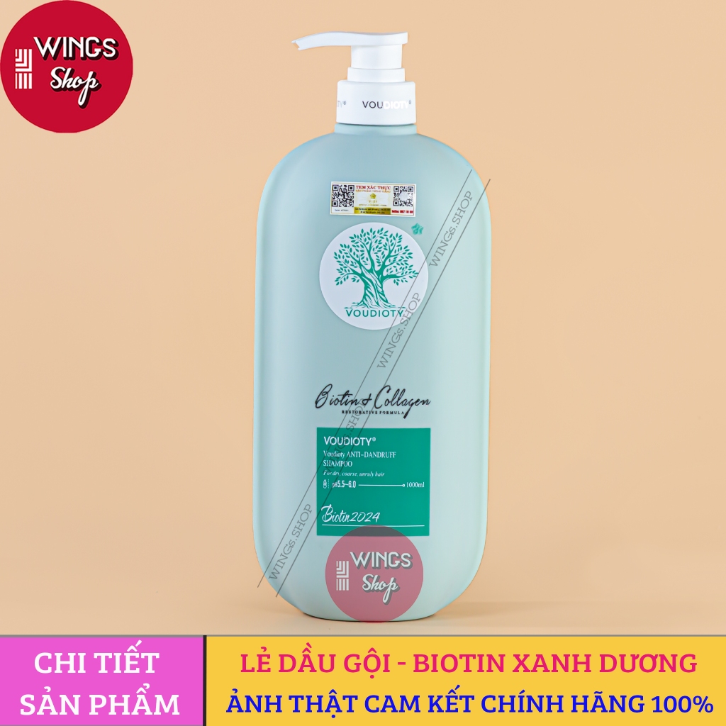 Dầu Gội, Xả Biotin Collagen Xanh Dương Giảm Rụng Tóc, Kích Mọc Tóc, Giảm Gàu 500ml-1000ml Mẫu Mới 2024