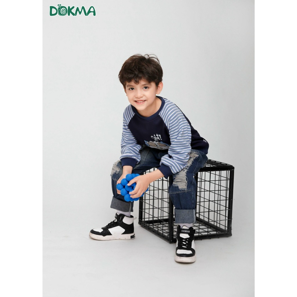 (11-22kg, 2-6Y) Áo Nỉ Bo Gấu Dày Dặn Cho Bé Dokma DA2011, DA1933