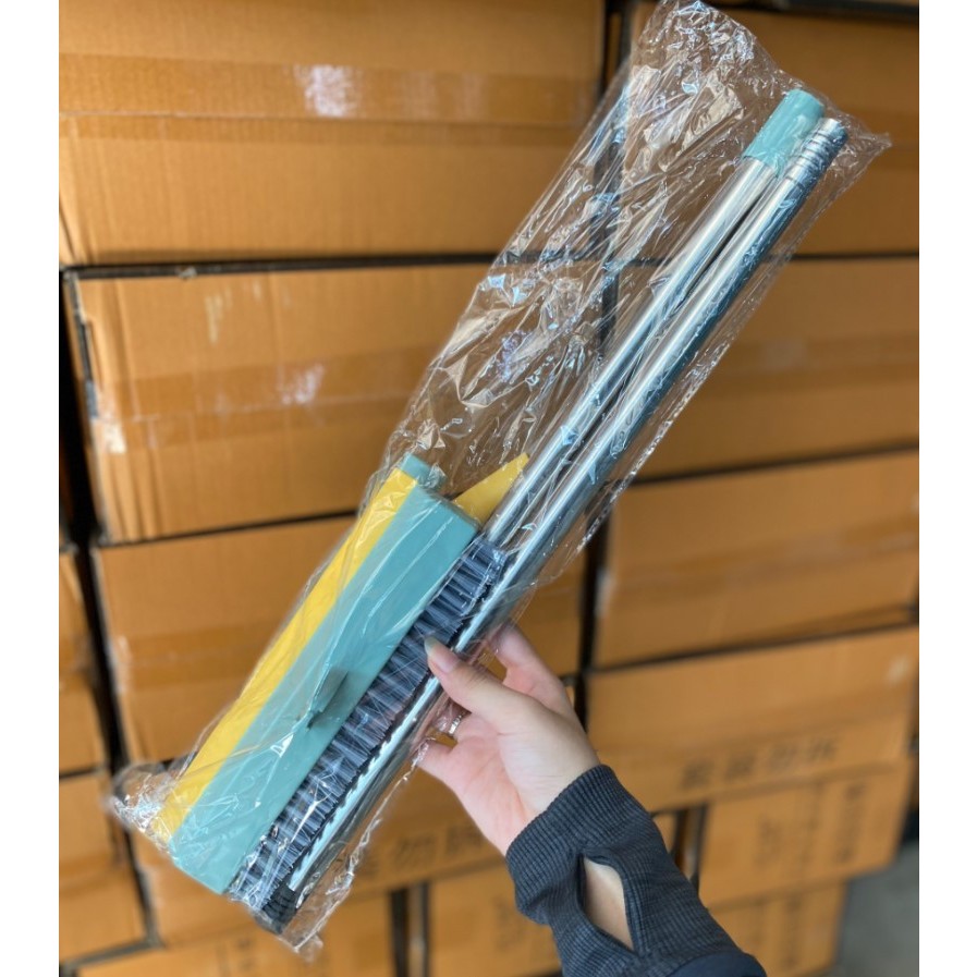 Chổi Chà Sàn Nhà Tắm Kết Hợp 3 IN 1 Gồm 2 Đầu Chải 1 Đầu Cạo Sạch Nước, Vệ Sinh Được Mọi Góc Nhà