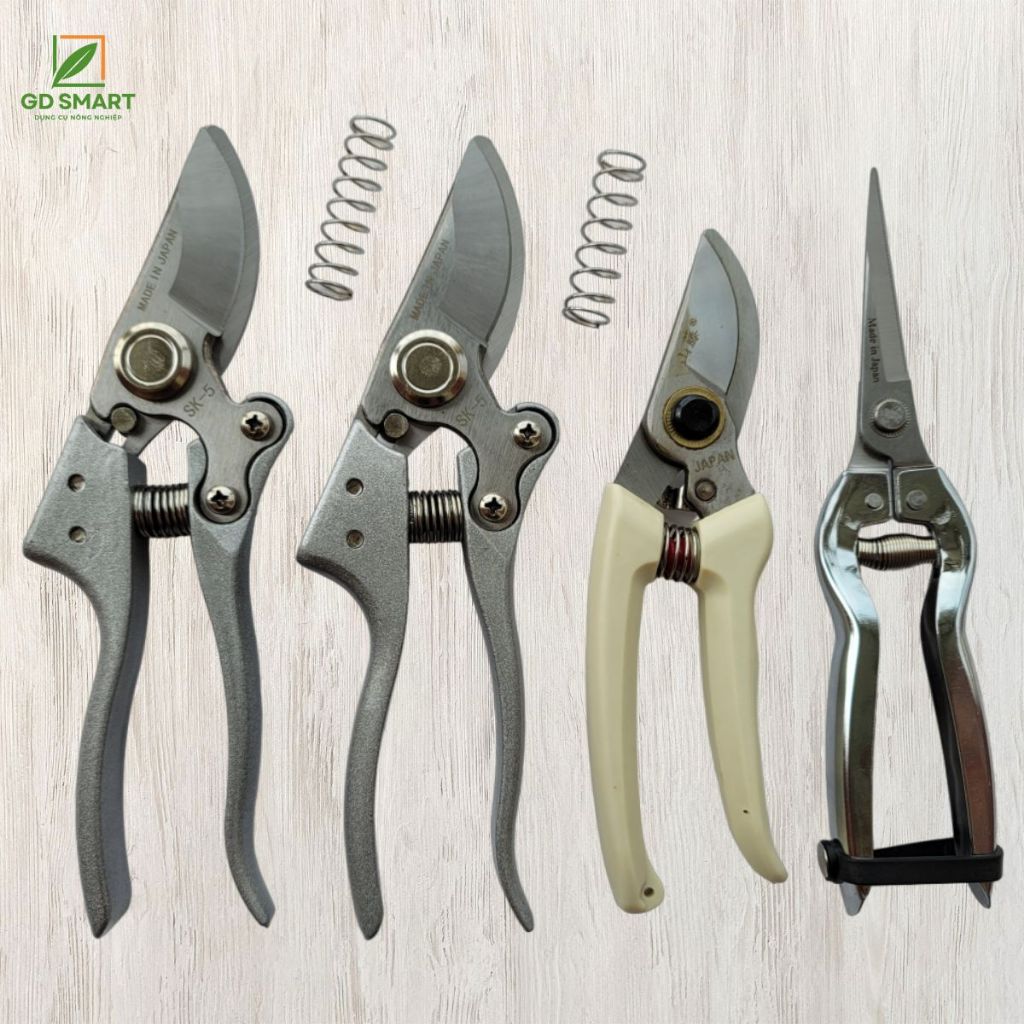 (FREESHIP) Combo 4 Kéo Cắt Cành Tỉa Cành SK5 Dụng Cụ Làm Vườn Cây Cảnh Bonsai Nhật Bản - Dụng Cụ Nông Nghiệp GD Smart