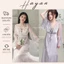 HT955 Váy ngủ lụa dáng dài phối ren tay bồng kèm ĐỆM LÓT hoa ngực dáng xoè tôn dáng HT955 MÚT