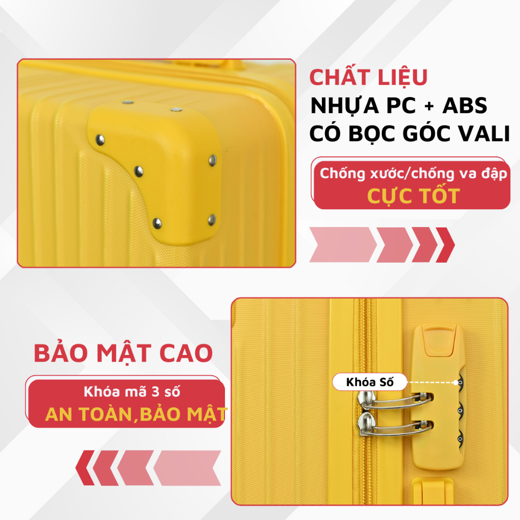 Vali du lịch Kingsun vali kéo cao cấp size20/24inch bảo hành 5 năm KS-218/309 | BigBuy360 - bigbuy360.vn