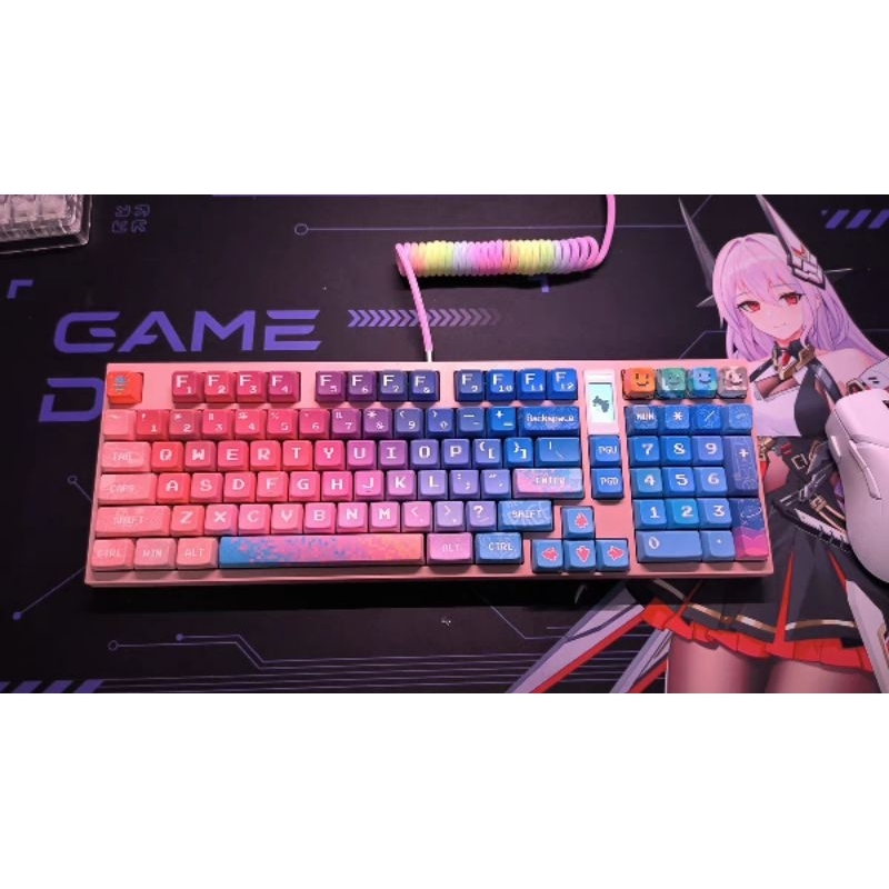 Keycap gradient không gian SPACE PIXELS && CYBER PUNK sắc màu cho bàn phím cơ, PPT Cherry profile | BigBuy360 - bigbuy360.vn