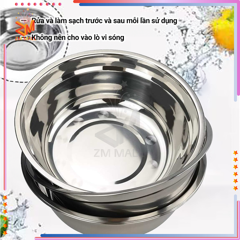 Bát inox đựng đồ ăn, tô inox nhiều cỡ loại, đa năng tiện dụng | Shopee ...