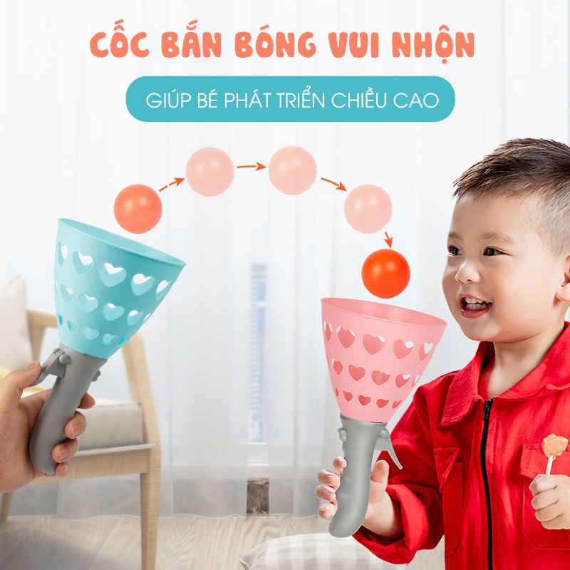 Đồ chơi cốc bắn bóng vui nhộn cho bé,Cốc hứng bóng vận động ngoài trời, trong nhà thú vị cho bé