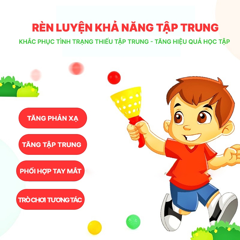 Đồ chơi cốc bắn bóng vui nhộn cho bé,Cốc hứng bóng vận động ngoài trời, trong nhà thú vị cho bé
