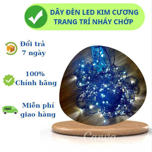 Dây led kim cương 50m màu trắng | Shopee Việt Nam