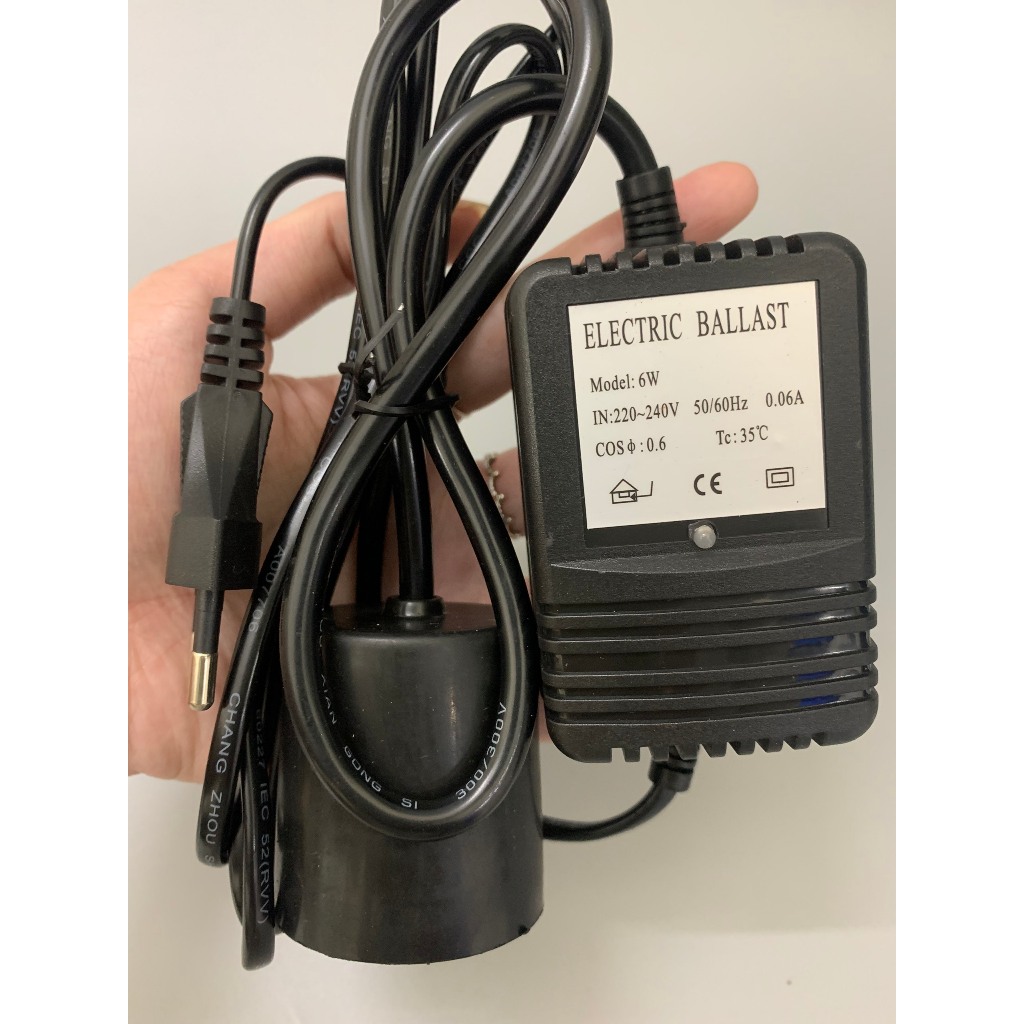 Bộ Đèn UV Gồm Đèn 6W 4 Chân Cắm, Vỏ Đèn, Nguồn Đèn, Cút Nối, Gioăng, Kẹp Dành Cho Máy Lọc Nước RO Karofi, Kangaroo...