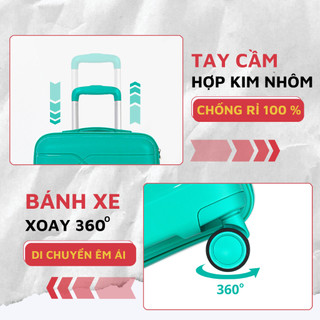 Vali Kéo Du Lịch Nhựa PP01 Cao Cấp Kingsun Chống Va Đập Size 28, Bảo Hành 5 Năm