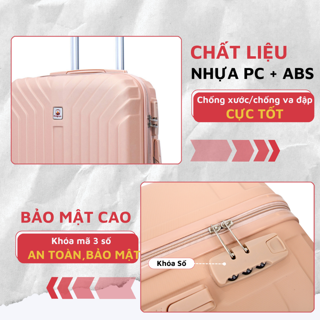 Ảnh Vali kéo du lịch Kingsun KS-216 size 24 nhựa được bảo hành 5 năm 3