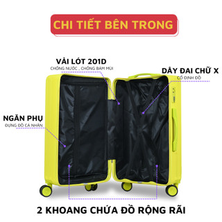 Vali kéo du lịch Size 24 Kingsun KS 219, bảo hành 5 năm